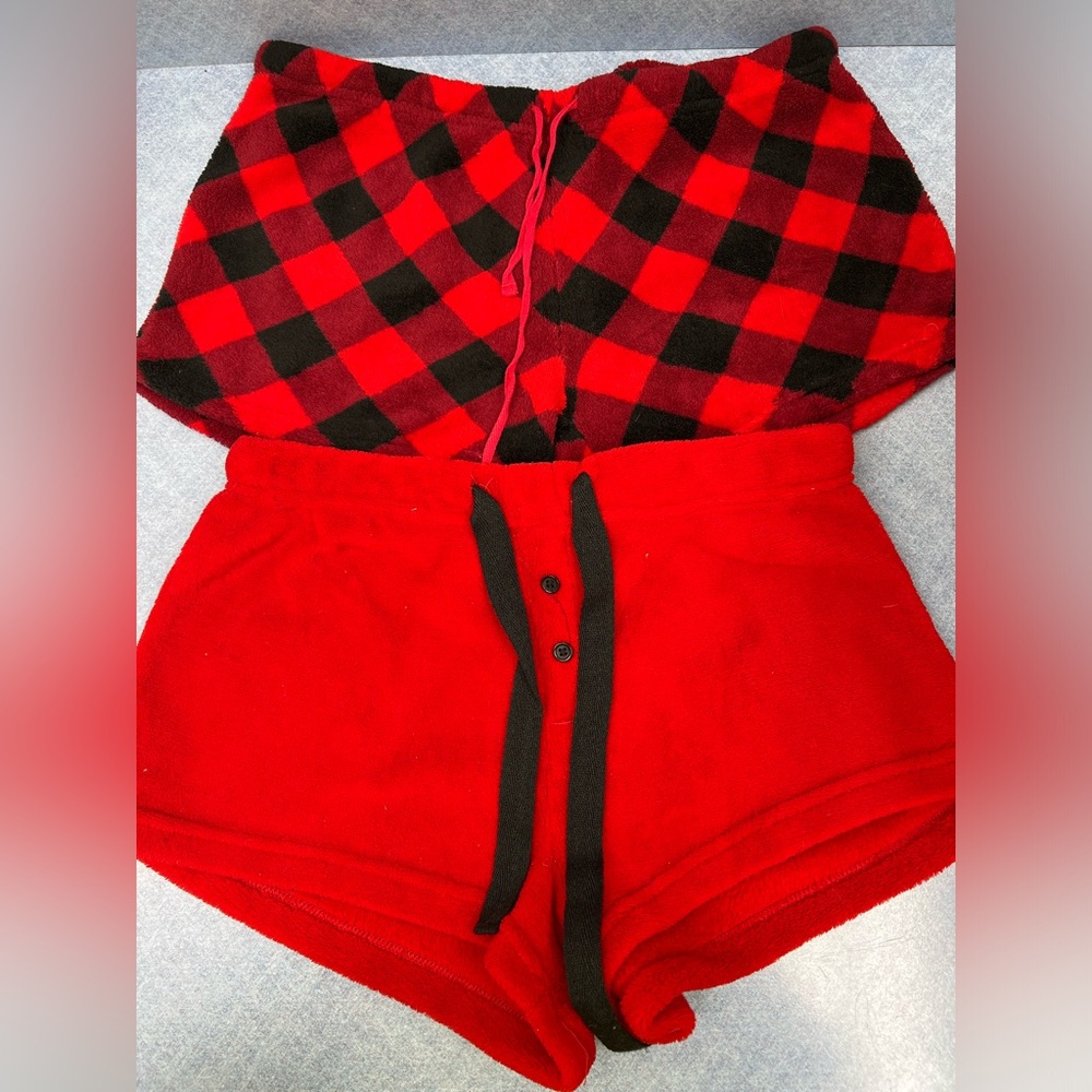 NWOT fuzzy pj shorts bundle